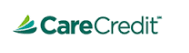 CareCredit logo with stylized green and blue swoosh.